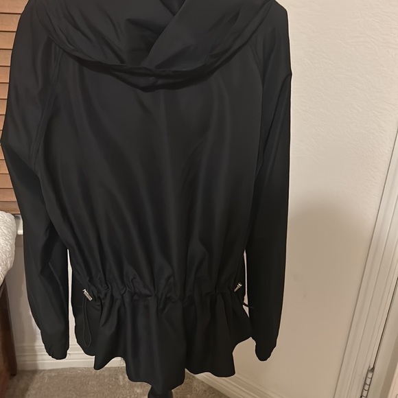 NWOT Fashion Nova Black Windbreaker w/Hood - Picture 5 of 7